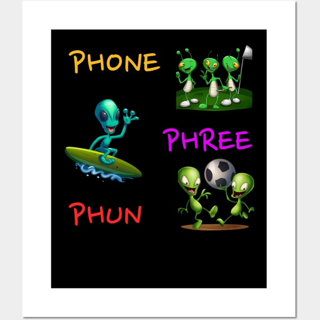 Phone Phree Phun TShirt Wall Art by UnpluggedLife